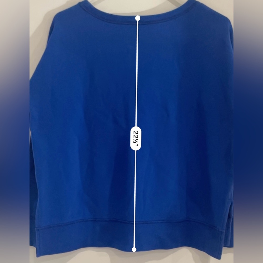 Polo Ralph Lauren Cyan Blue Crewneck Sweatshirt with Kangaroo Pocket Women’s XS - Picture 6 of 9